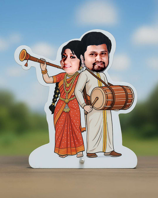 Dancing Married South Indian Couple