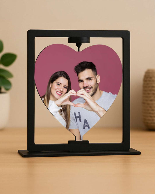 Heart in Square β Sublimation Photo Frame | Red Black