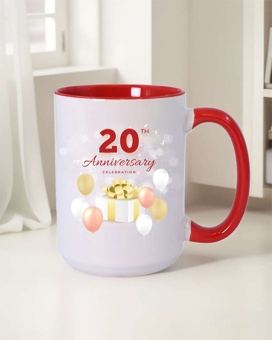 15oz Red Inner Color Mug | Red Inner