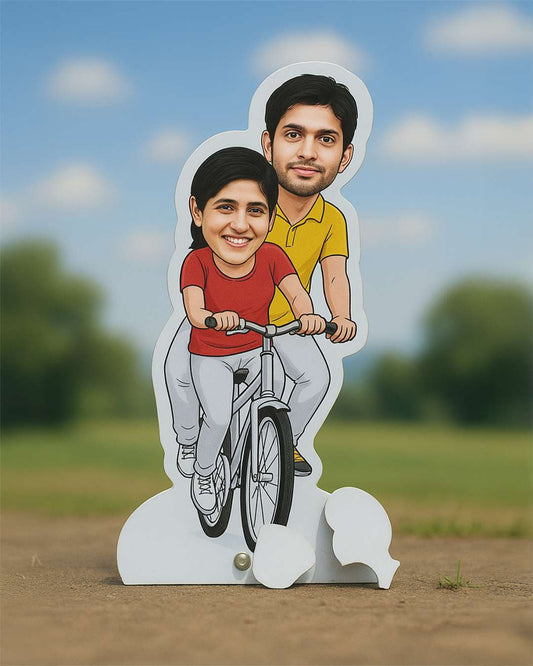 Couple Riding a bicycle