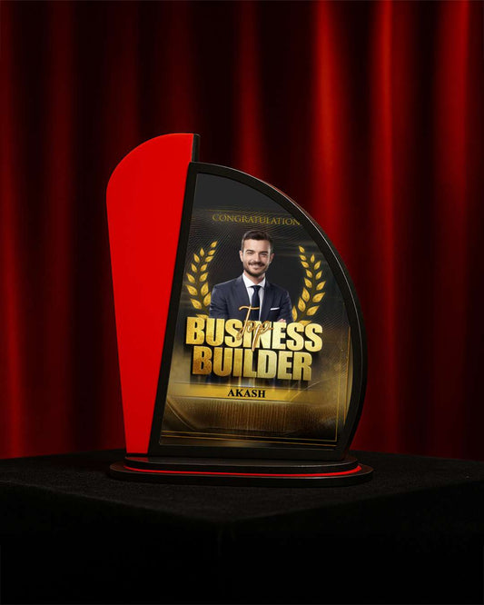 Customized Wooden Sublimation MDF and Acrylic Momento Trophy | Red