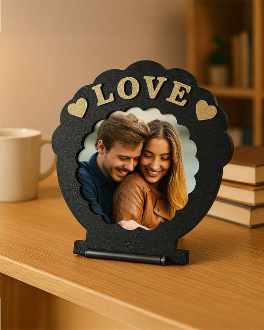 Love MDF β Sublimation Photo Frame | Black Brown