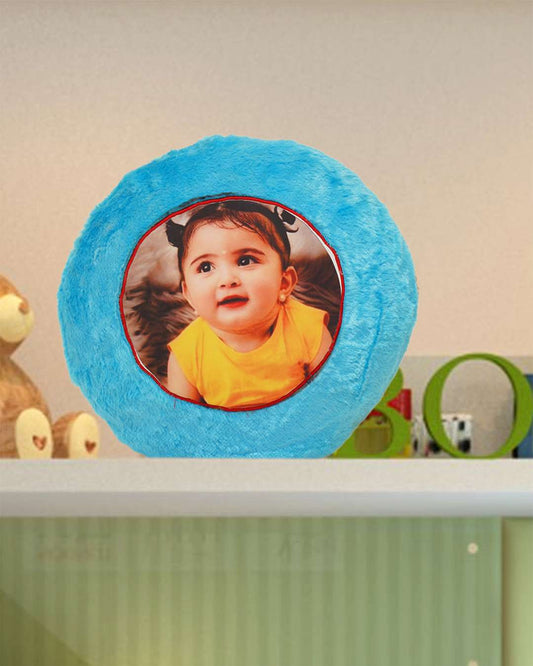 Pokeman Face Shaped Cushion β Personalized with your photo or text | Blue