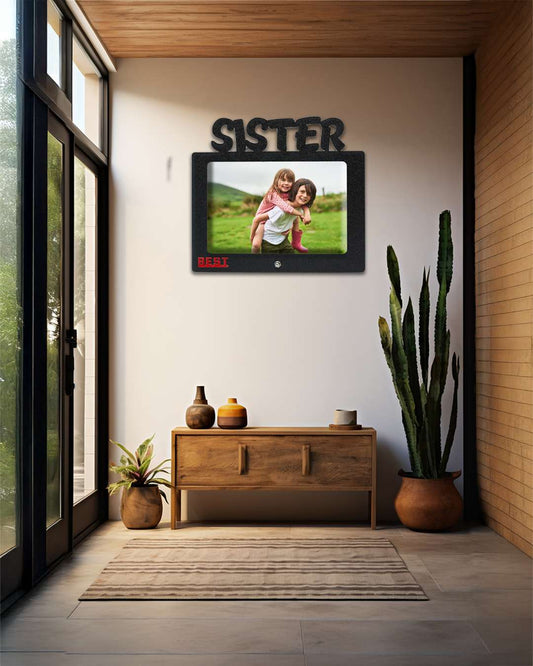 Sister β Sublimation Photo Frame | Black
