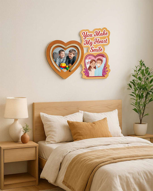 You make my HEART SMILE LED Photo Frame | Pink