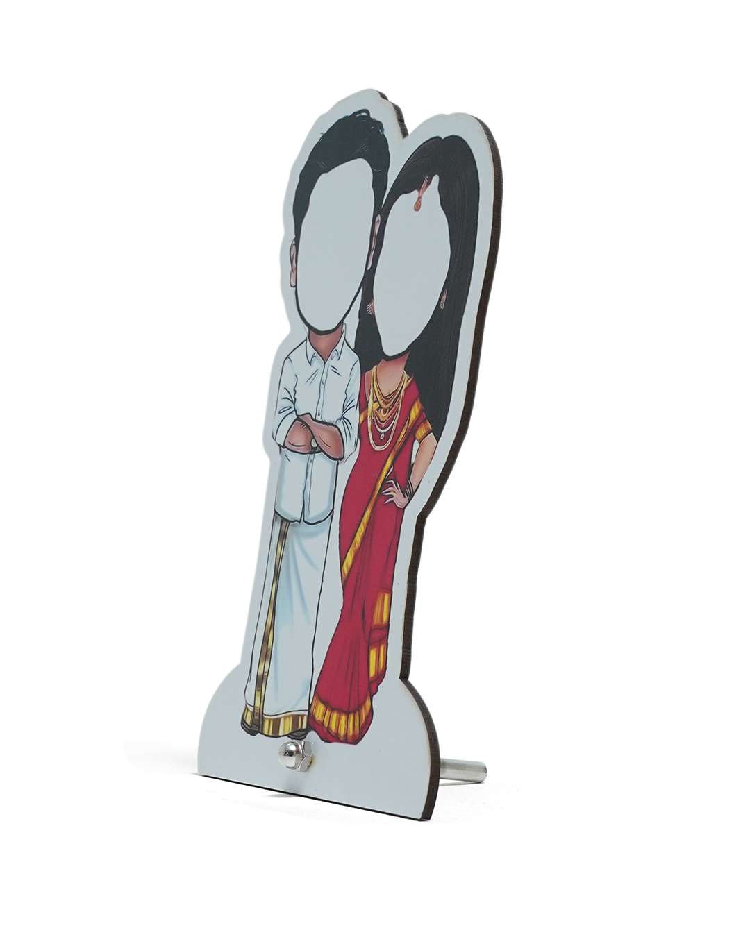 Caricature of Married South Indian Couple