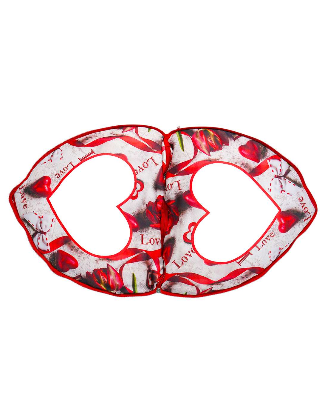 Love Heart Shaped Pillow – Personalized with your photo or text | Red