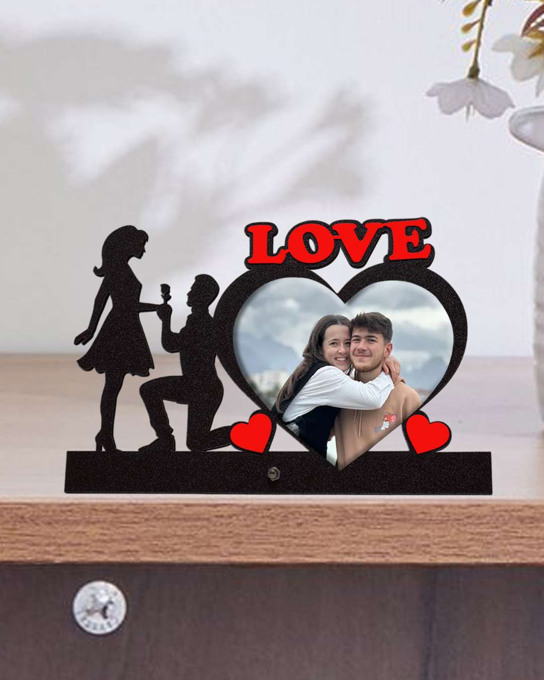 Love – Sublimation Photo Frame | Black Brown