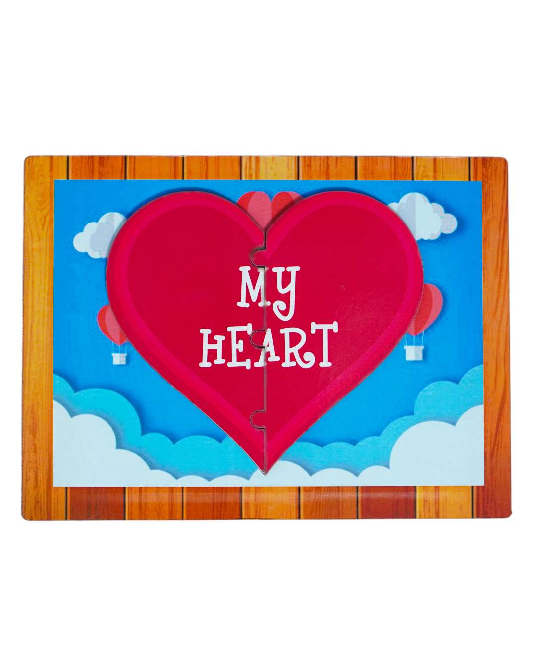 My Heart – Sublimation Photo Frame | Red Brown