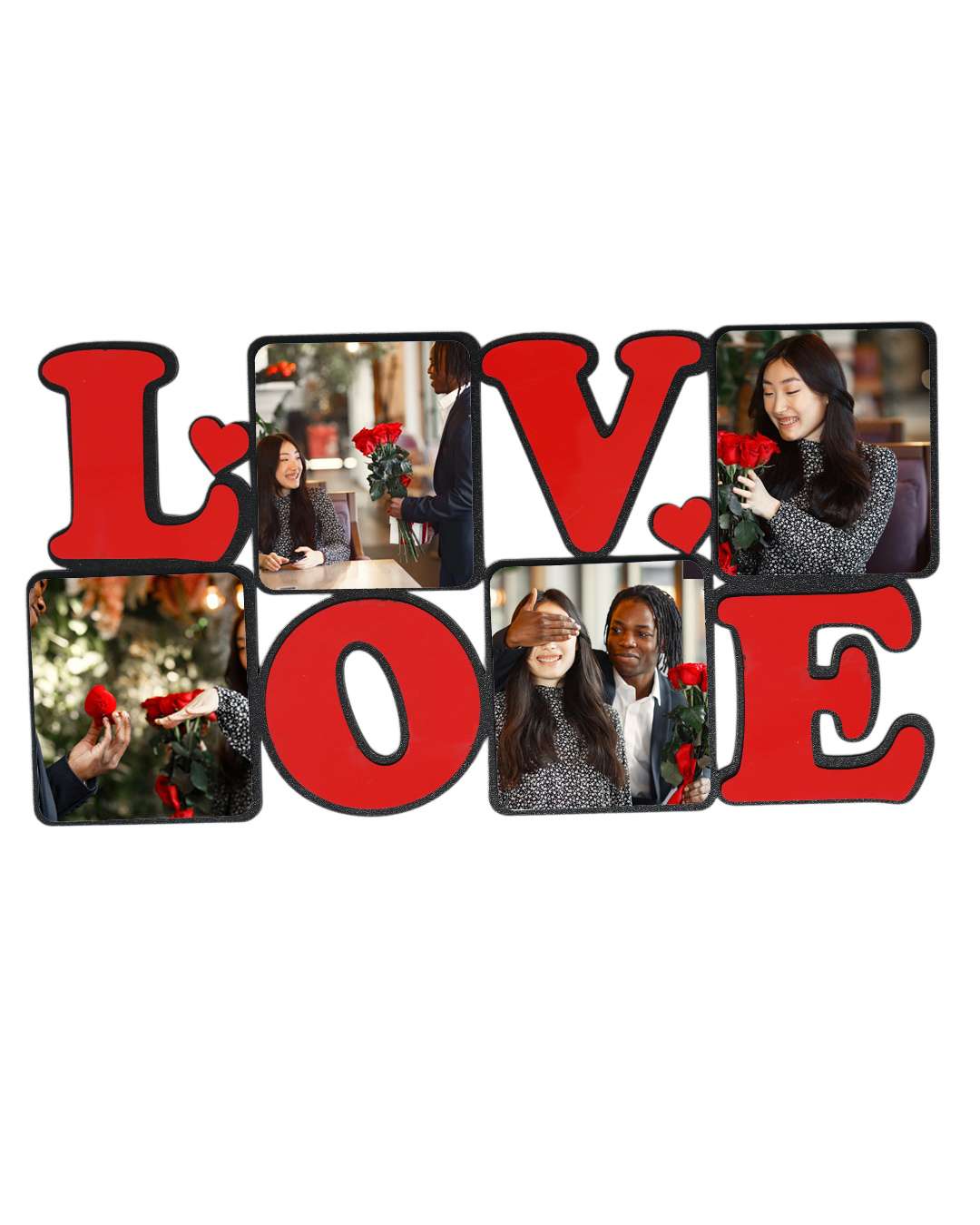 Love – Sublimation Photo Frame | Black Brown