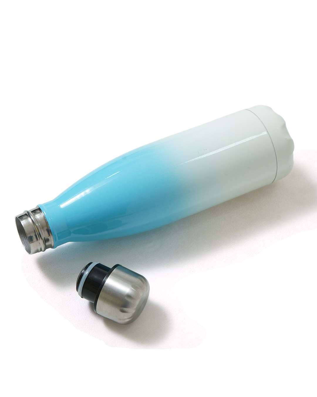 Bamboo Blank Flask Cola Shaped Bottle 600ml | White Gradient
