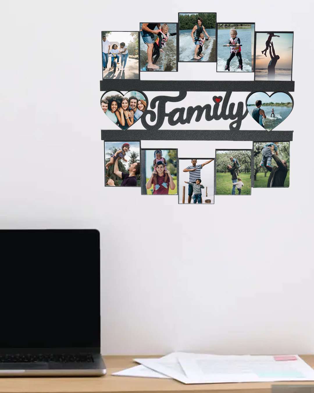 Family Sign – Sublimation Photo Frame | Black