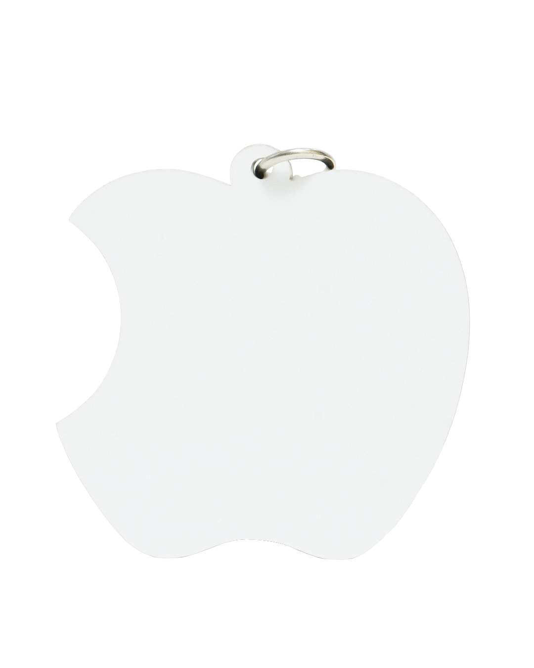 Apple Shape Key Chain | White