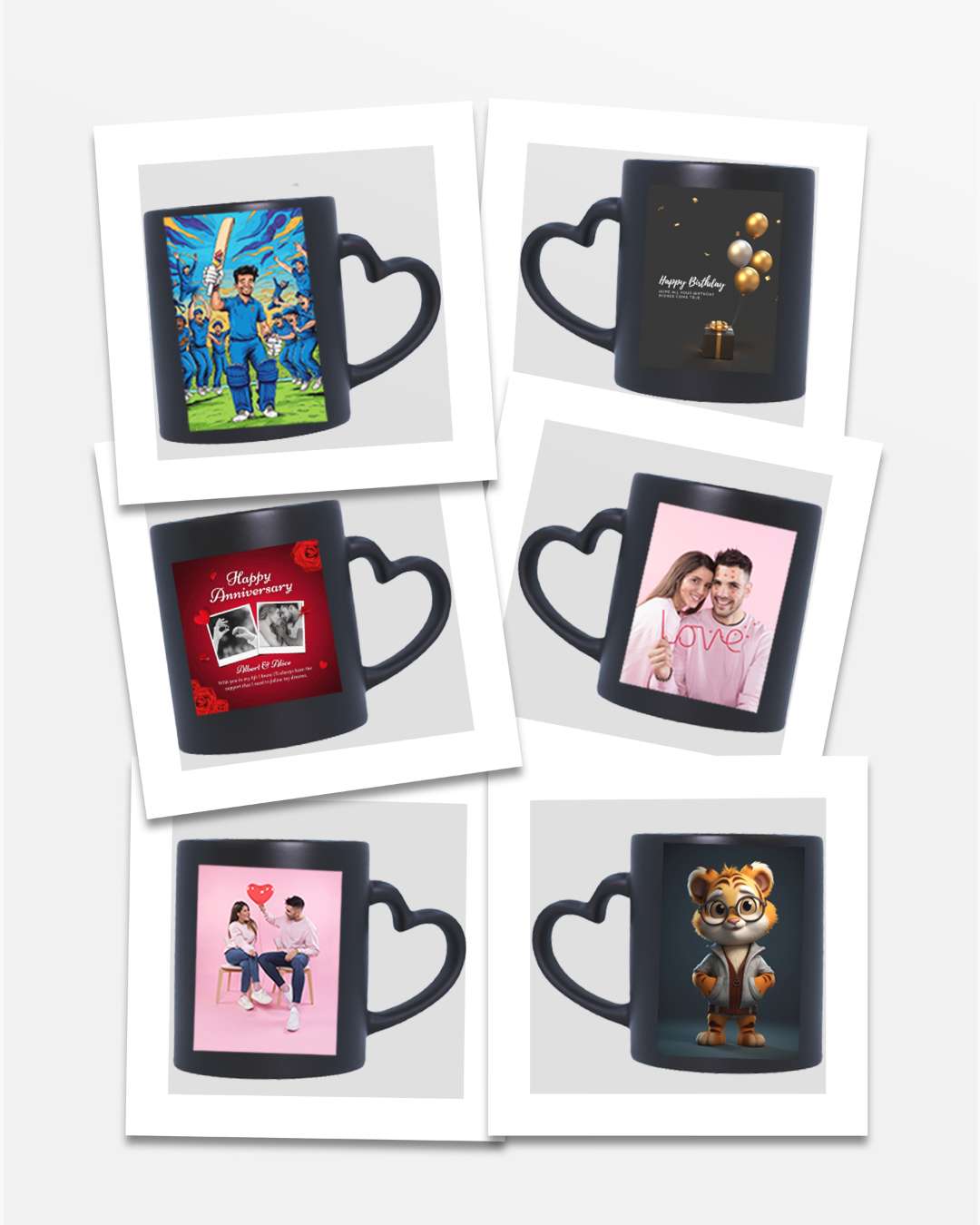 Black Mug in Heart Shape | Black