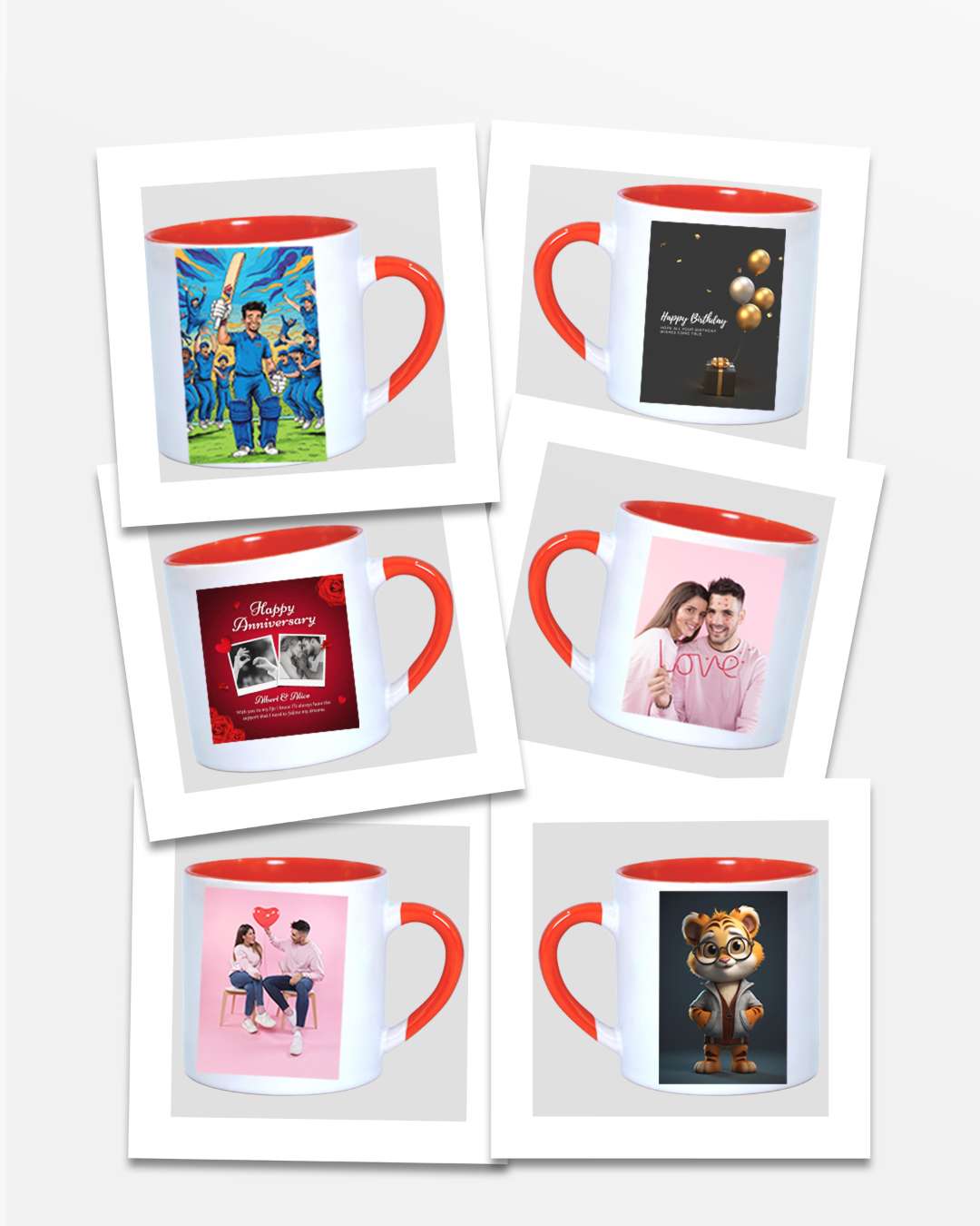 6oz Red Inner Color Mug | Red Inner