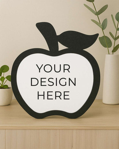 Apple Shaped – Sublimation Photo Frame  | Black