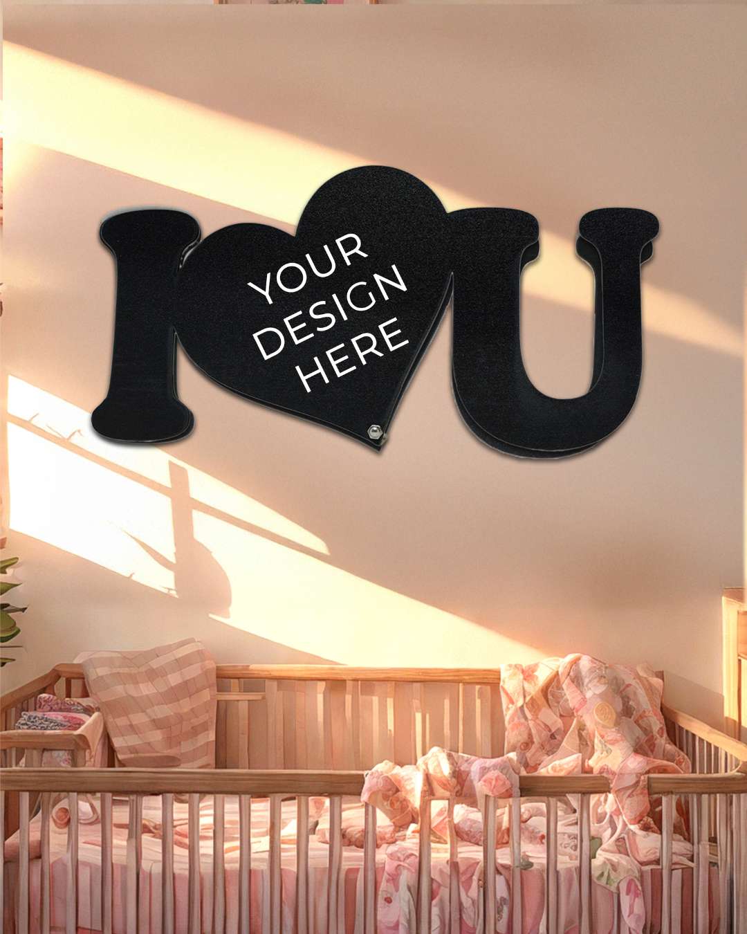 I Love You Sign – Sublimation Photo Frame  | Black