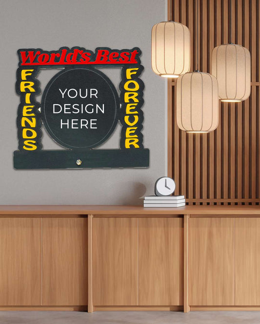 World's Best Friends Forever – Sublimation Photo Frame | Red Black