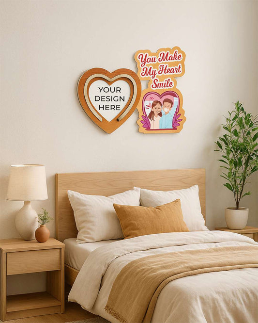 You make my HEART SMILE LED Photo Frame |  Pink