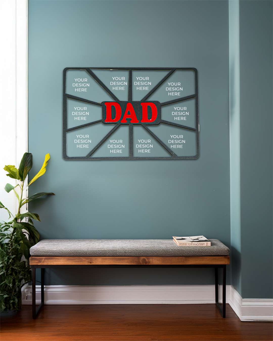 Dad – Sublimation Photo Frame  | Red Black