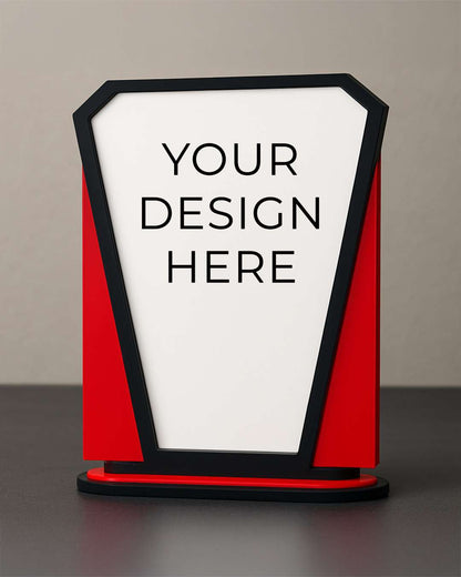 Customized Wooden Sublimation MDF and Acrylic Momento Trophy  | Blue