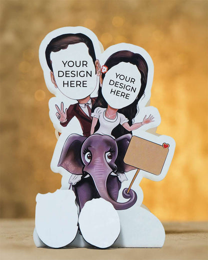 Couple Riding on Elephant