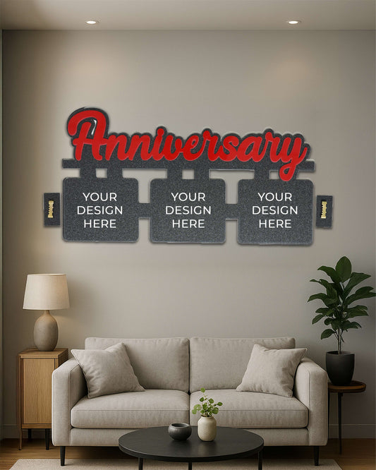 Anniversary – Sublimation Photo Frame   | Black Brown