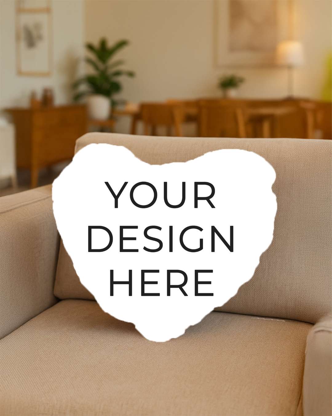 Love Heart Shaped Pillow – Personalized with your photo or text | Red