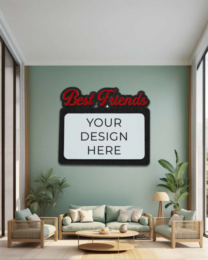 Best Friends – Sublimation Photo Frame  –  | Red Black