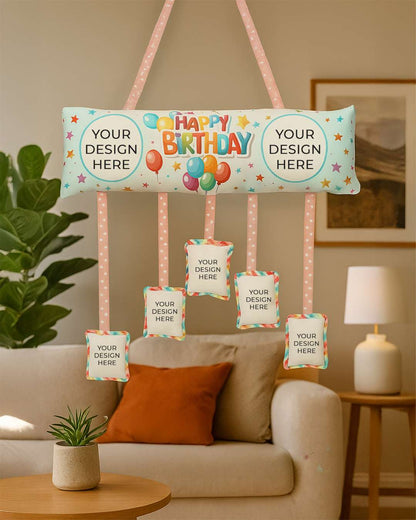 Happy Birthday for Kid Multi Square Shaped Pillow – Personalized with your photo or text | Multi