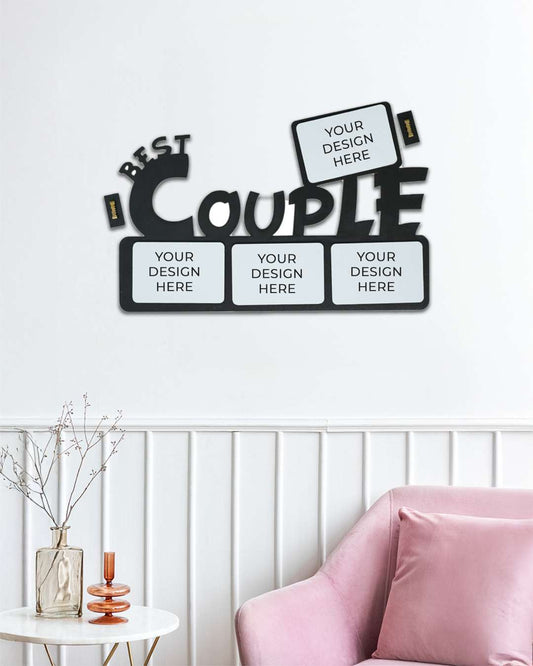 Best Couple Sign – Sublimation Photo Frame  –  | Black