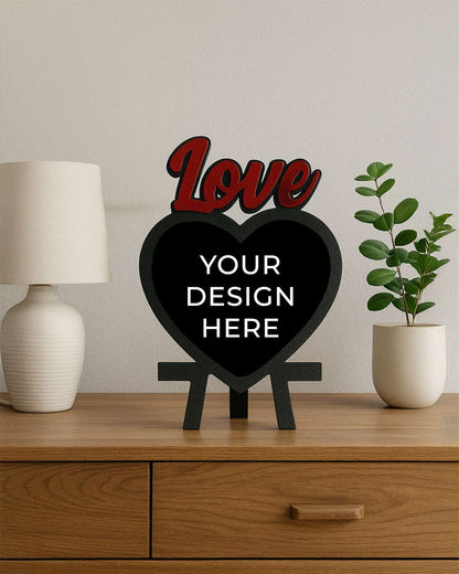 Love – Sublimation Photo Frame   | Black Brown