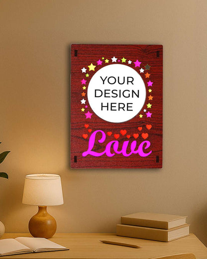 Love Sign LED Photo Frame  | Mehroon