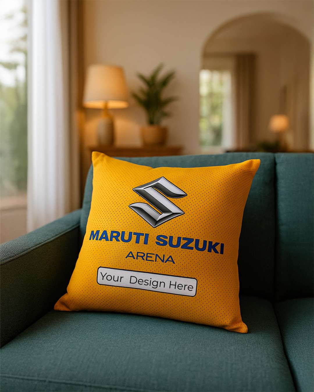 Maruti Suzuki Print Cushion Pillow (Pack of 2) – Personalized with your photo or text | Multi