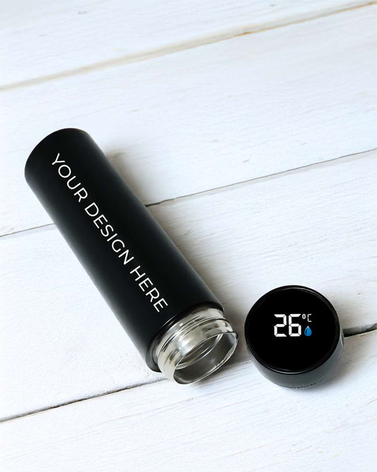 LED Temperature Bottle 500 ml  | Black