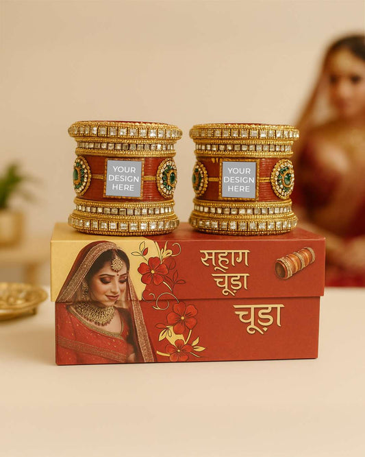 Suhag Chura Set  - Gift for Married Ladies, Wife, Mother, Mother-in-Law, Sister, Sister-in-Law, Bhabhi & to be bride | Red
