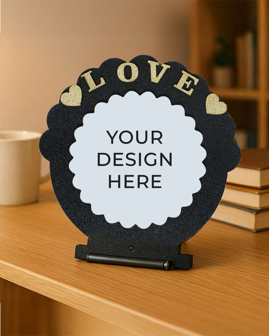 Love MDF – Sublimation Photo Frame  | Black Brown