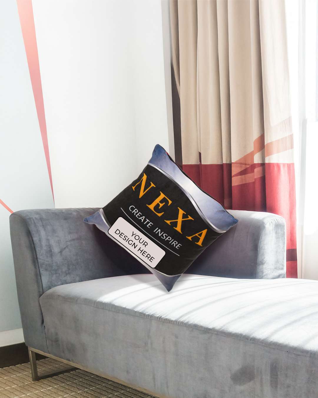 Nexa Print Cushion Pillow (Pack of 2) – Personalized with your photo or text | Multi