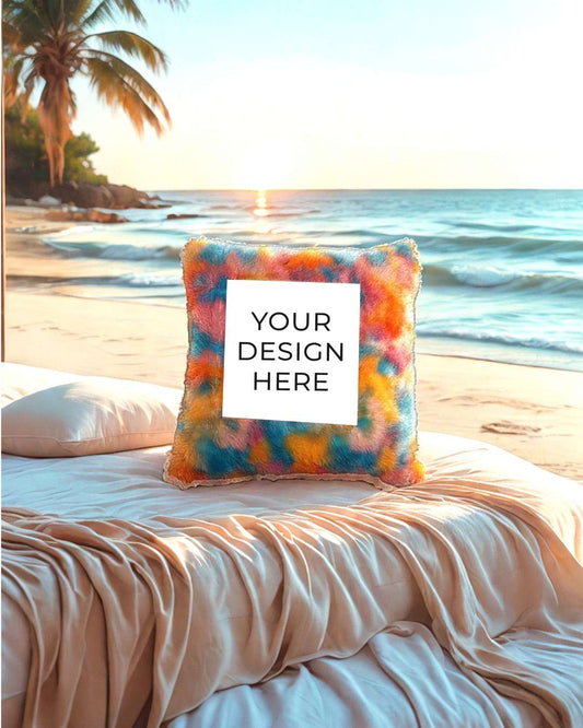 Rainbow Squared Shaped Cushion – Personalized with your photo or tex | Rainbow