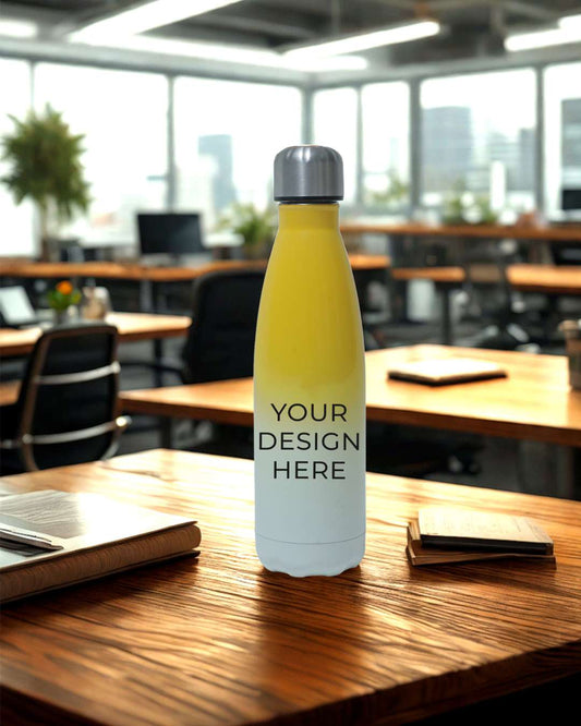 Bamboo Blank Flask Cola Shaped Bottle (BB2) 500 ml | White