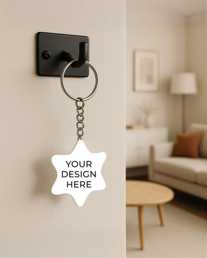 Star Shape Key Chain   | White