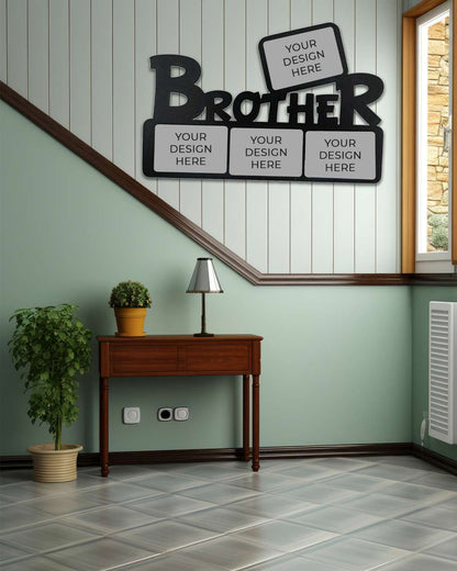 Brother Sign  – Sublimation Photo Frame  – | Black