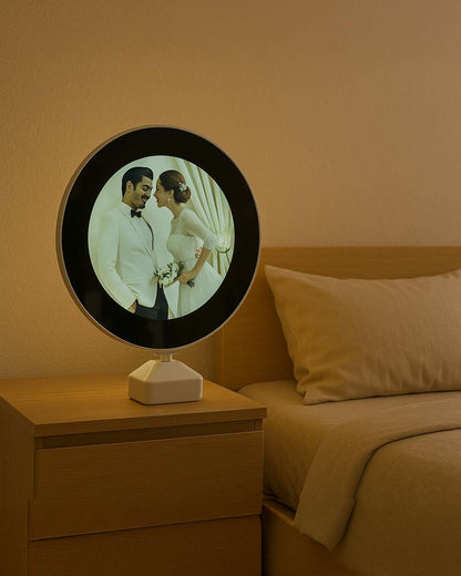 Round Shape Magic Mirror Imported LED Frame   | White