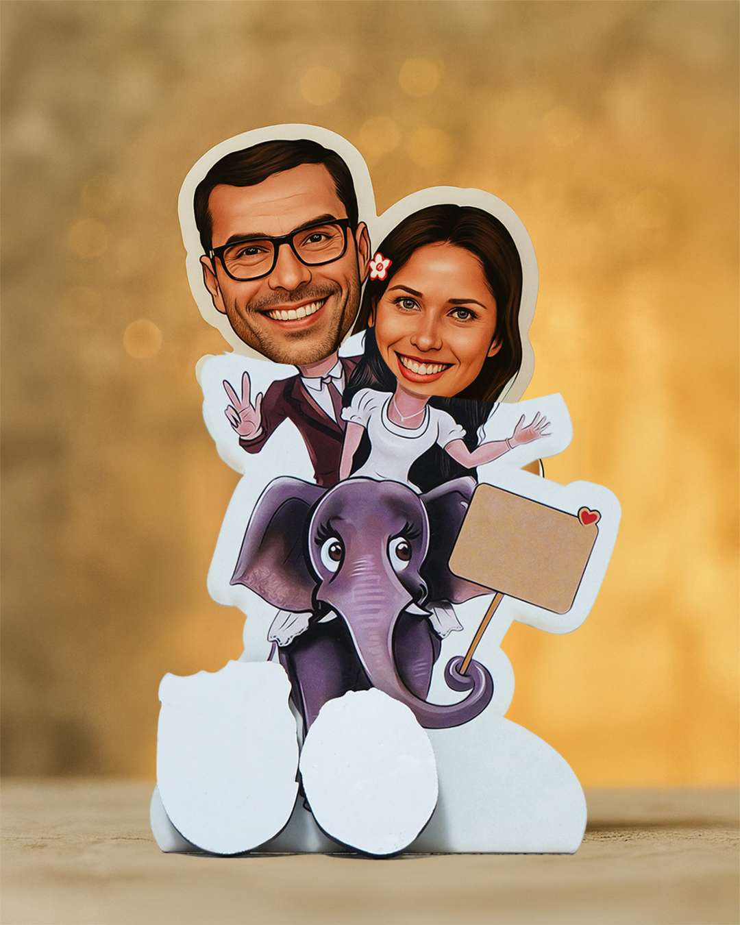 Couple Riding on Elephant