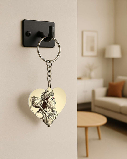 Heart Shape Key Chain  | White