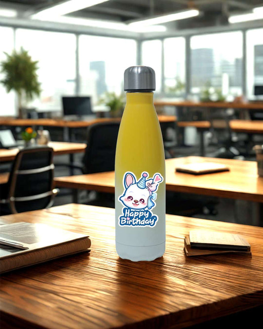 Bamboo Blank Flask Cola Shaped Bottle (BB2) 500 ml | White