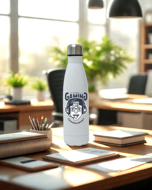 Bamboo Blank Water Bottle 500ml | White