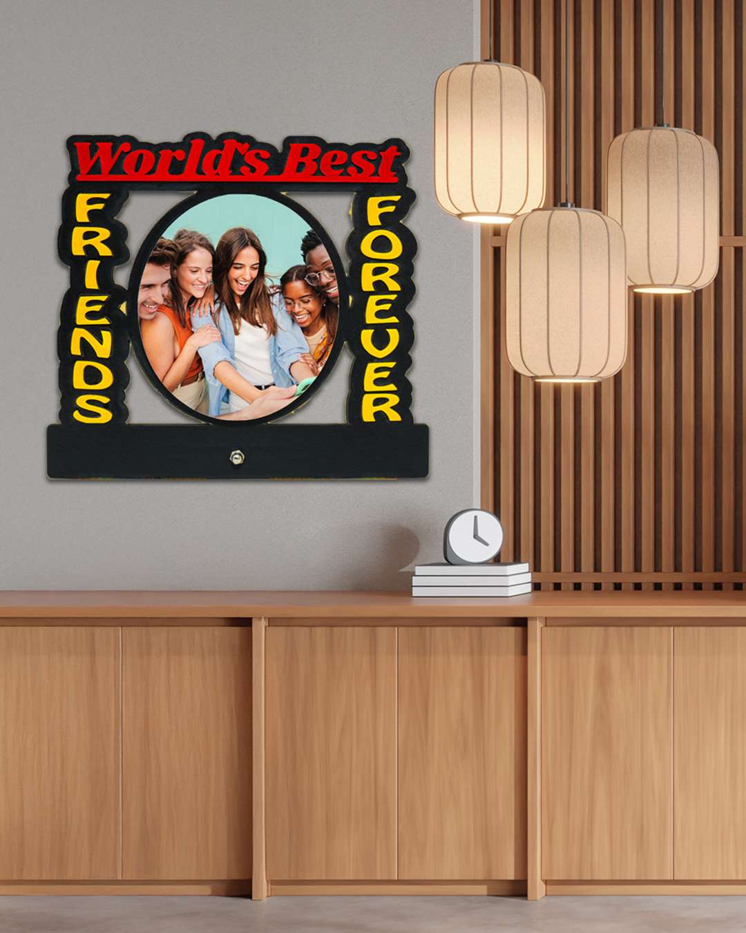 World's Best Friends Forever – Sublimation Photo Frame | Red Black