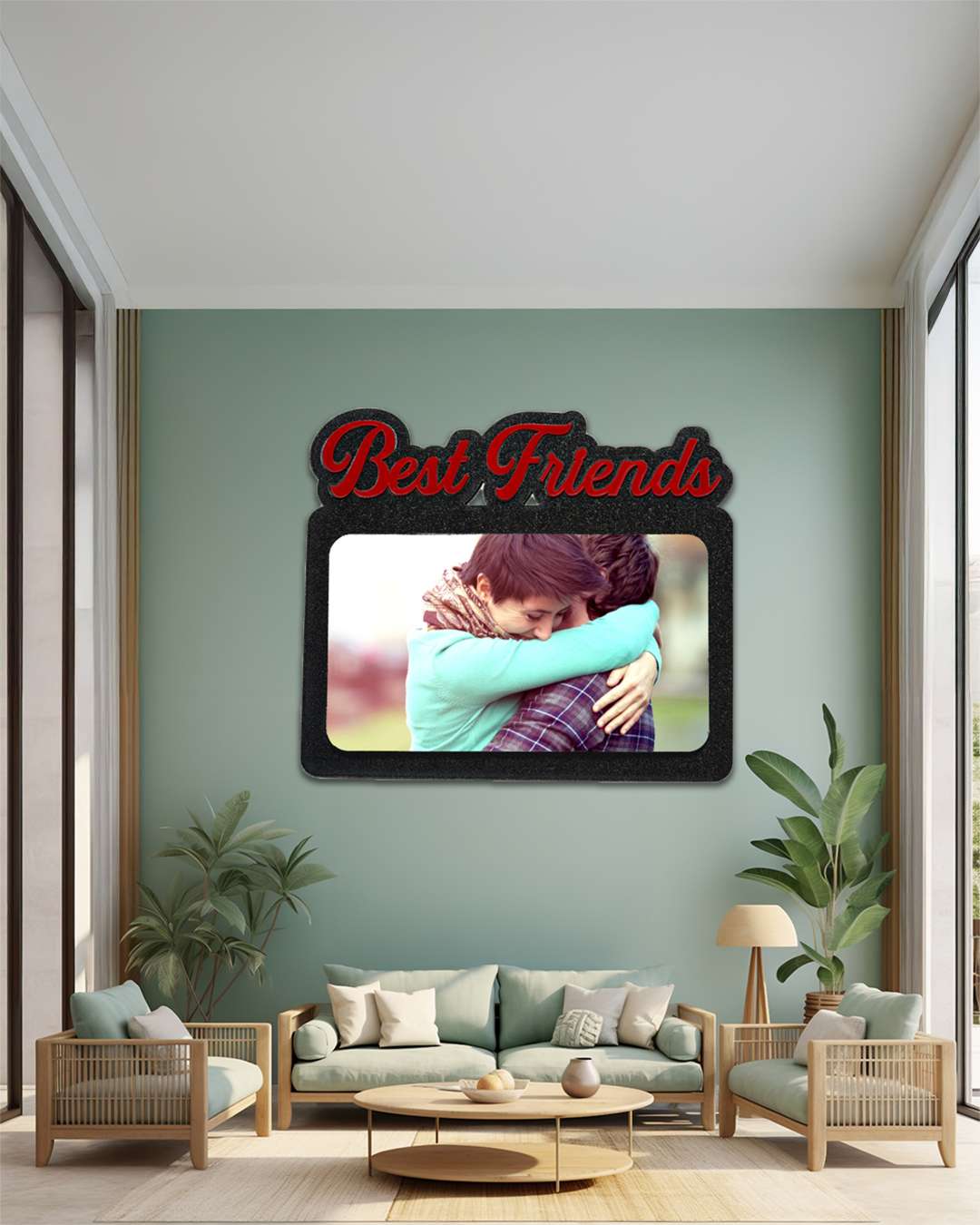 Best Friends – Sublimation Photo Frame  –  | Red Black
