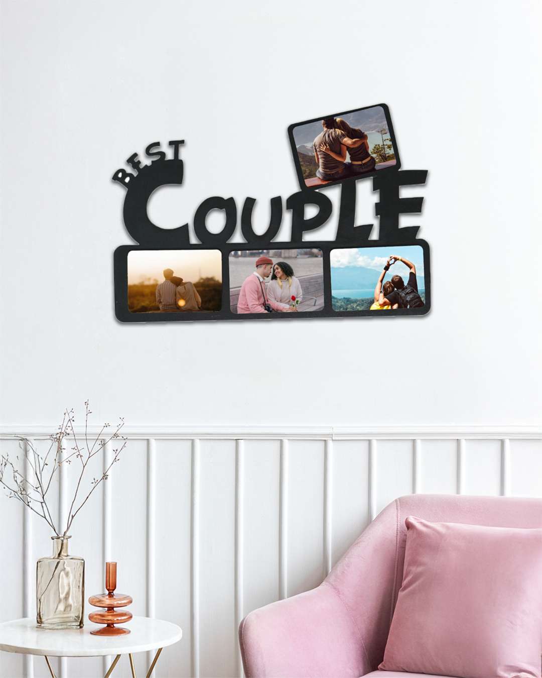Best Couple Sign – Sublimation Photo Frame  –  | Black